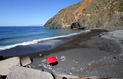 The beacht at Vallehermoso on La Gomera